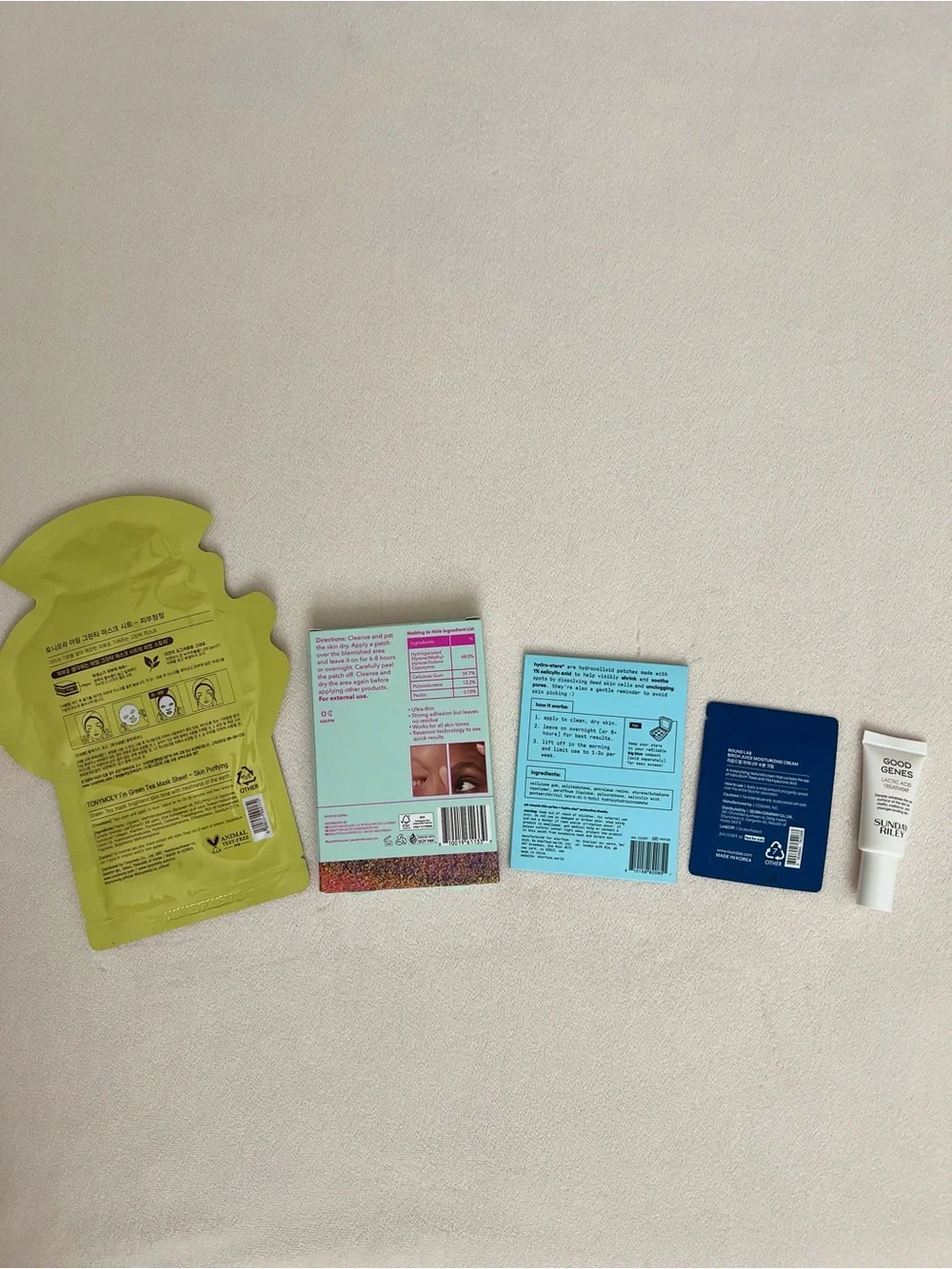 5 Piece Skincare Bundle (Good Molecules, TonyMoly, Sunday Riley)